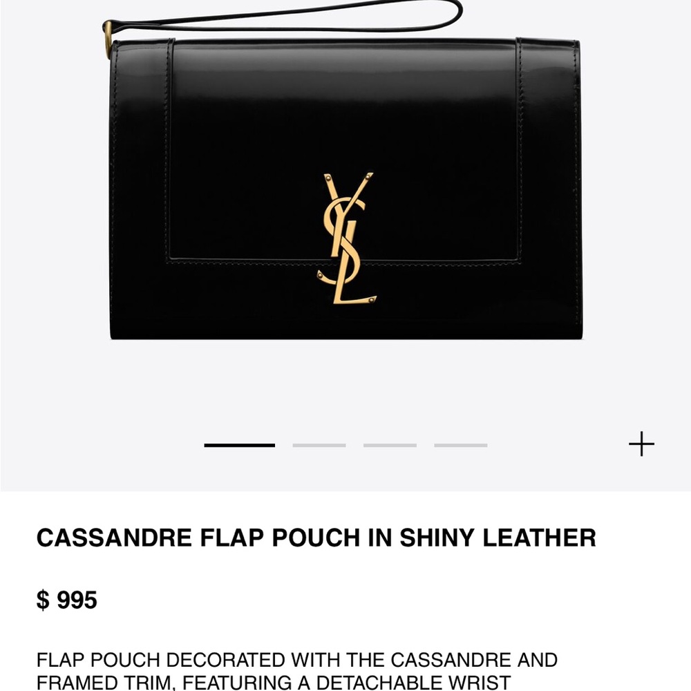 CASSANDRE FLAP POUCH IN SHINY LEATHER